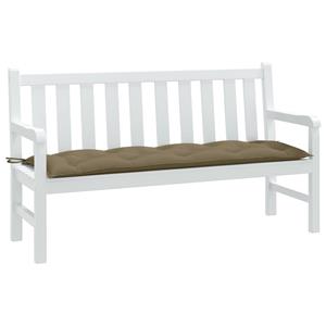 VidaXL Tuinbankkussen 150x50x7 cm stof gemêleerd taupe