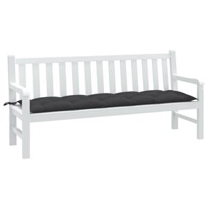 VidaXL Tuinbankkussen 180x50x7 cm stof gemêleerd antracietkleurig
