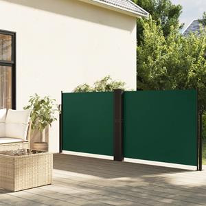 VidaXL Tuinscherm uittrekbaar 140x600 cm donkergroen