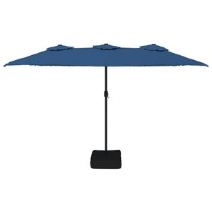 vidaXL Parasol dubbel dak 449x245 cm azuurblauw