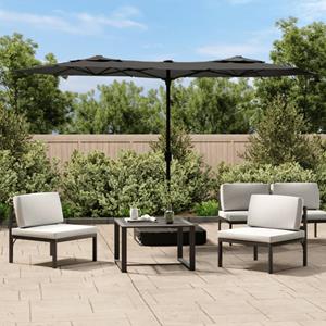 VidaXL Parasol dubbel 316x240 cm antracietkleurig
