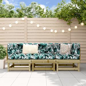 VidaXL 3-delige Loungeset geïmpregneerd grenenhout