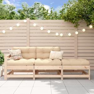 VidaXL 3-delige Loungeset massief grenenhout