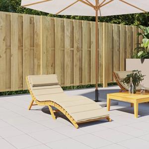 VidaXL Ligbedkussen 180x60x3 cm oxford stof beige