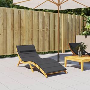 VidaXL Ligbedkussen 180x60x3 cm oxford stof zwart