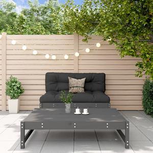VidaXL 2-delige Loungeset massief grenenhout grijs
