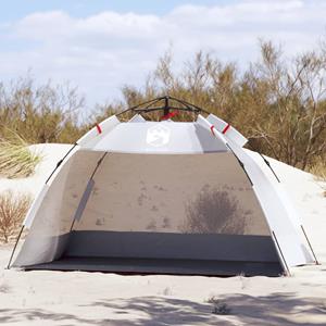 VidaXL strandtent 2-persoons waterdicht snelontgrendeling grijs