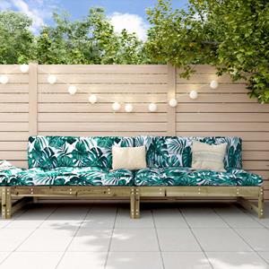 VidaXL Tuinmiddenbanken 2 st 120x80 cm geïmpregneerd grenenhout