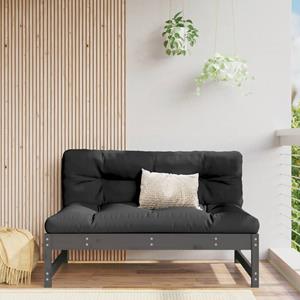 VidaXL Middenbank 120x80 cm massief grenenhout grijs