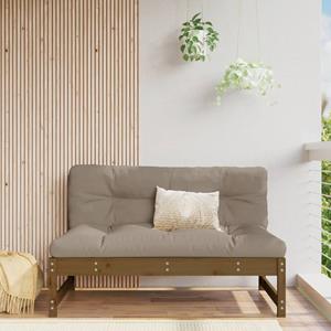 VidaXL Middenbank 120x80 cm massief grenenhout honingbruin