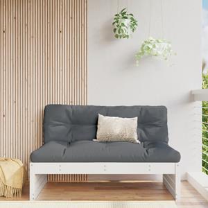 VidaXL Tuinmiddenbank 120x80 cm massief grenenhout wit