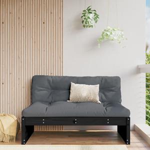 VidaXL Tuinmiddenbank 120x80 cm massief grenenhout zwart