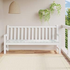 VidaXL Tuinbankkussen bladpatroon 200x50x3 cm stof