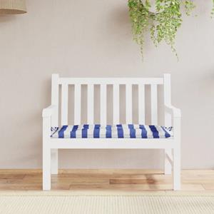 VidaXL Tuinbankkussen 100x50x7 cm stof gestreept wit en blauw
