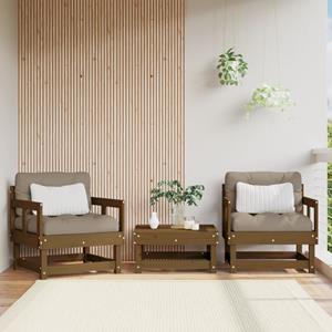 VidaXL Tuinstoelen 2 st massief grenenhout honingbruin