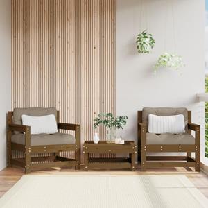 VidaXL Tuinstoelen 2 st massief grenenhout honingbruin