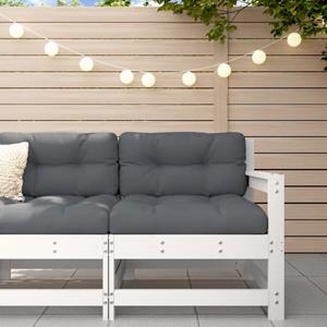 VidaXL Tuinstoel met kussens massief grenenhout wit