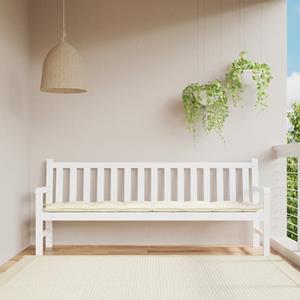 VidaXL Tuinbankkussen 200x50x7 cm oxford stof crèmekleurig
