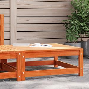 VidaXL Tuinvoetenbank 70x70x30 cm massief grenenhout wasbruin