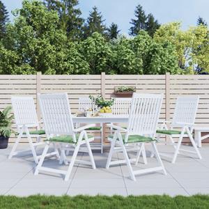 VidaXL Stoelkussens 6 st bladpatroon 40x40x3 cm stof