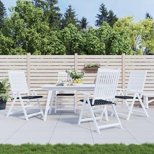 VidaXL Tuinstoelkussens 4 st ruitpatroon 50x50x3 cm stof zwart