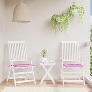 VidaXL Tuinstoelkussens 2 st 50x50x3 cm stof roze
