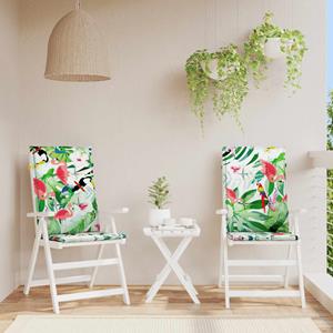 VidaXL Tuinstoelkussens 2 st 120x50x3 cm stof meerkleurig