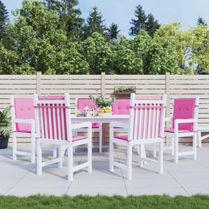 VidaXL Stoelkussens 6 st lage rug stof roze