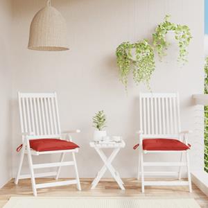 VidaXL Stoelkussens 2 st 40x40x7 cm oxford stof rood