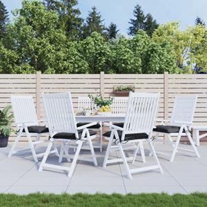 VidaXL Stoelkussens 6 st 40x40x7 cm oxford stof zwart
