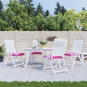 VidaXL Stoelkussens 4 st 40x40x7 cm stof roze