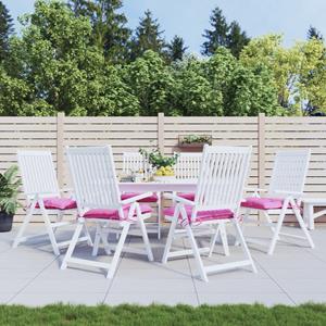 VidaXL Stoelkussens 6 st 40x40x7 cm stof roze