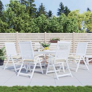VidaXL Stoelkussens 6 st 50x50x7 cm oxford stof crèmewit