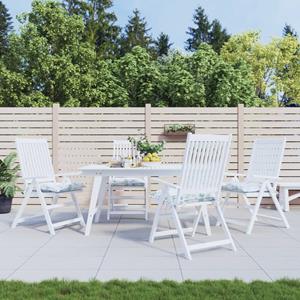 VidaXL Stoelkussens 4 st 50x50x7 cm stof bladpatroon