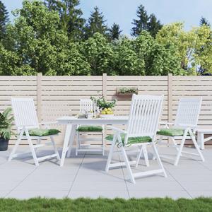 VidaXL Stoelkussens 4 st bladpatroon 50x50x7 cm stof