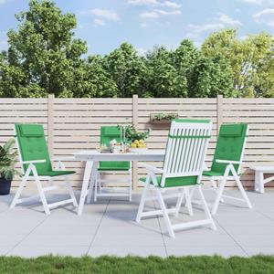 VidaXL Stoelkussens 4 st hoge rug oxford stof groen
