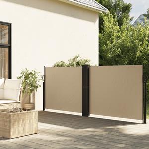 VidaXL Windscherm uittrekbaar 100x1000 cm beige