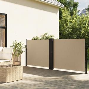 VidaXL Windscherm uittrekbaar 120x1000 cm beige