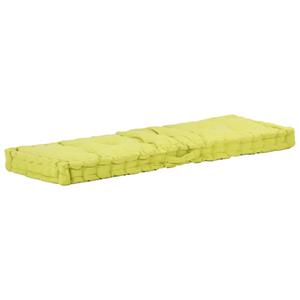 VidaXL Palletvloerkussen 120x40x7 cm katoen groen