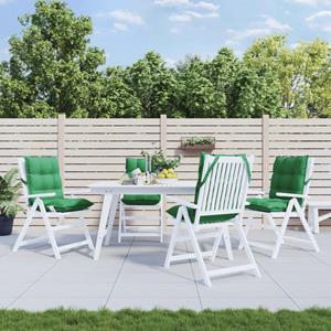 VidaXL Stoelkussens 4 st lage rug oxford stof groen