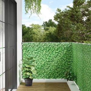 VidaXL Tuinscherm plantpatroon 600x120 cm PVC groen