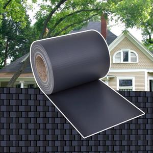 VidaXL Tuinscherm 70x0,19 m PVC donkergrijs
