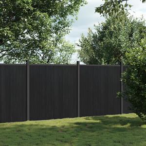 VidaXL Schuttingpaneel 353x186 cm HKC grijs