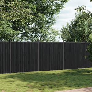 VidaXL Schuttingpaneel 526x186 cm HKC grijs