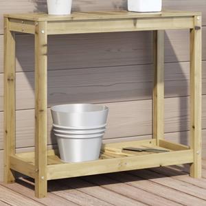 VidaXL Oppottafel met schap 82,5x35x75 cm geïmpregneerd grenenhout