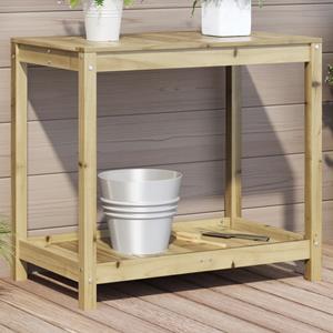 VidaXL Oppottafel met schap 82,5x50x75 cm geïmpregneerd grenenhout