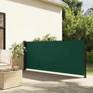VidaXL Tuinscherm uittrekbaar 140x600 cm donkergroen