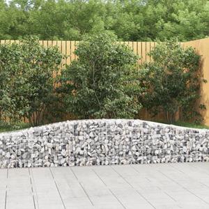 VidaXL Schanskorven 2 st gewelfd 400x30x40/60 cm ijzer