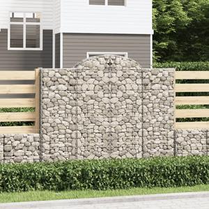 VidaXL Schanskorven 2 st gewelfd 200x30x160/180 cm ijzer