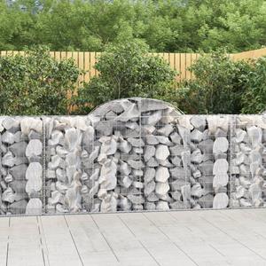 VidaXL Schanskorven 2 st gewelfd 200x50x100/120 cm ijzer